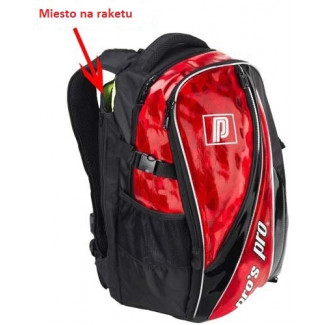 Bedmintonový ruksak Pros Pro červený metalický